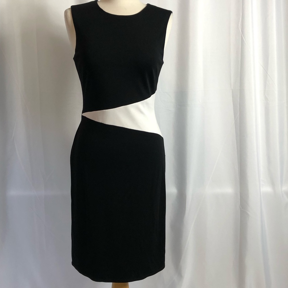 David Meister color blocked dress